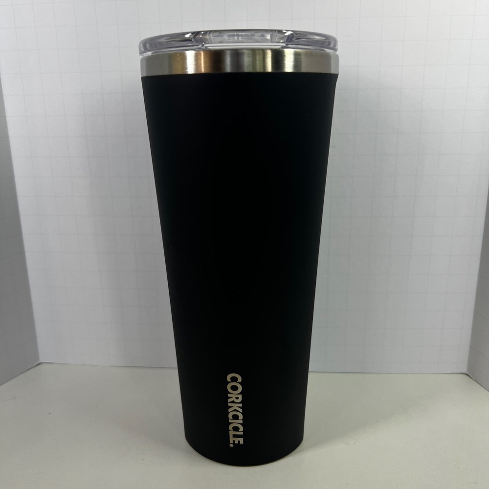 Corkcicle 24oz Tumbler Matte Black Stainless Steel Triple Insulated Travel Mug